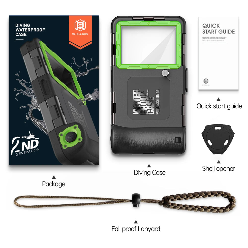 Premium DeepDive Case| Protective Housing for Diving  Fits iPhone & Samsung Phones up to 6.9