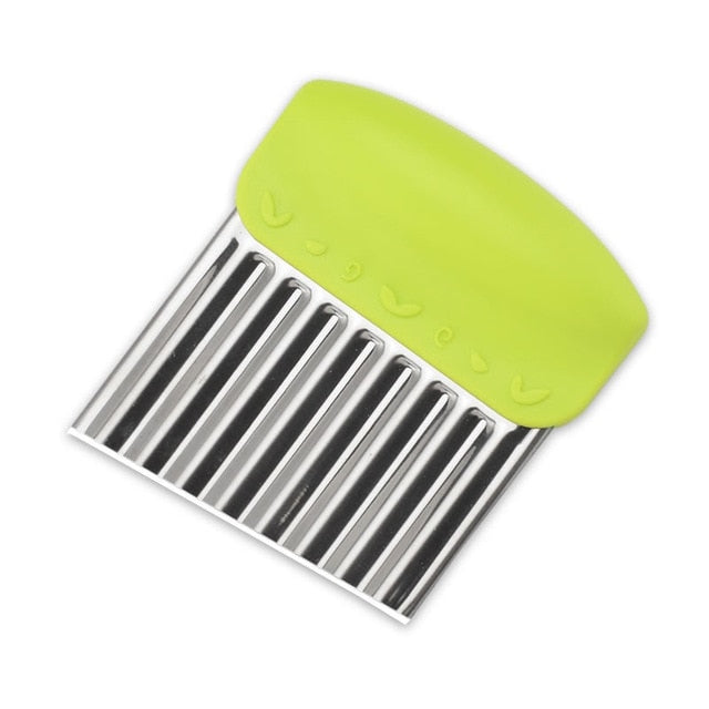 QUEENTIME Stainless Steel Vegetable Crinkle Cutter/Slicer/Chopper